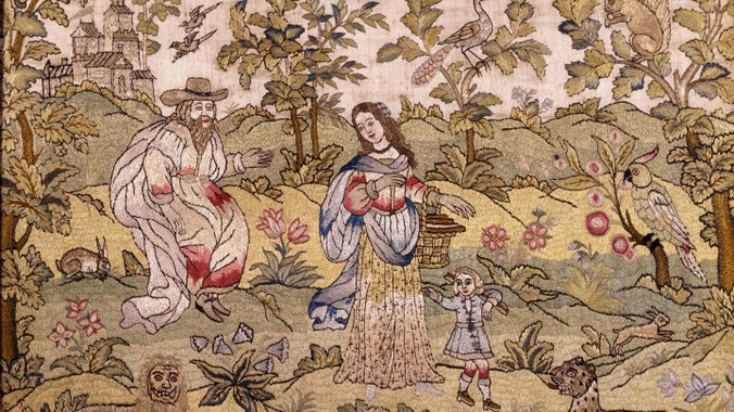 An example of stumpwork at Fenton House, London
